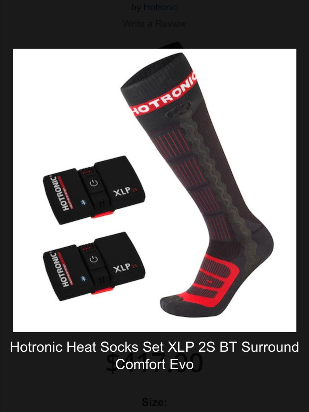 Hotronic Bluetooth Heated Athletic Socks — Brand new, still in box.